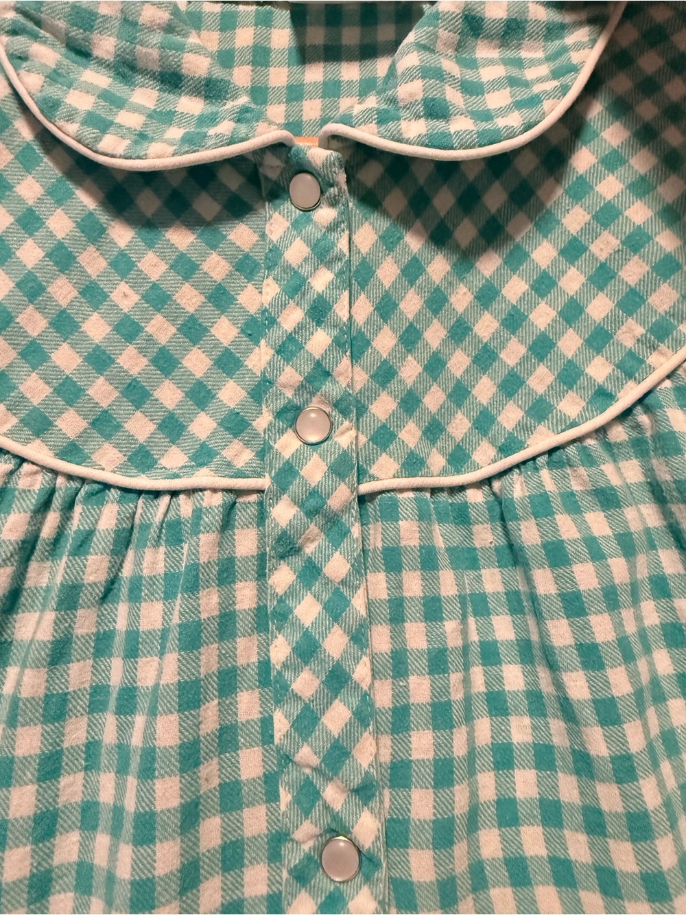 Gingham House Dress Cotton Snap Front Cottagecore Prairie Farmhouse Small